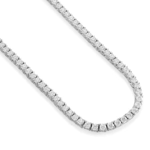 3MM Tennis Necklace - Silver