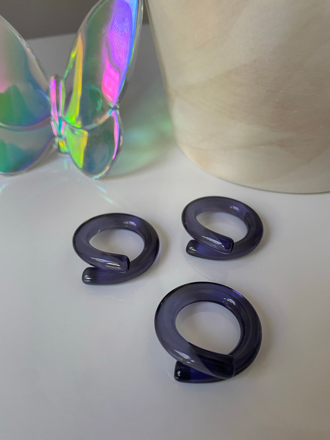 Purple Swirl Acrylic Ring