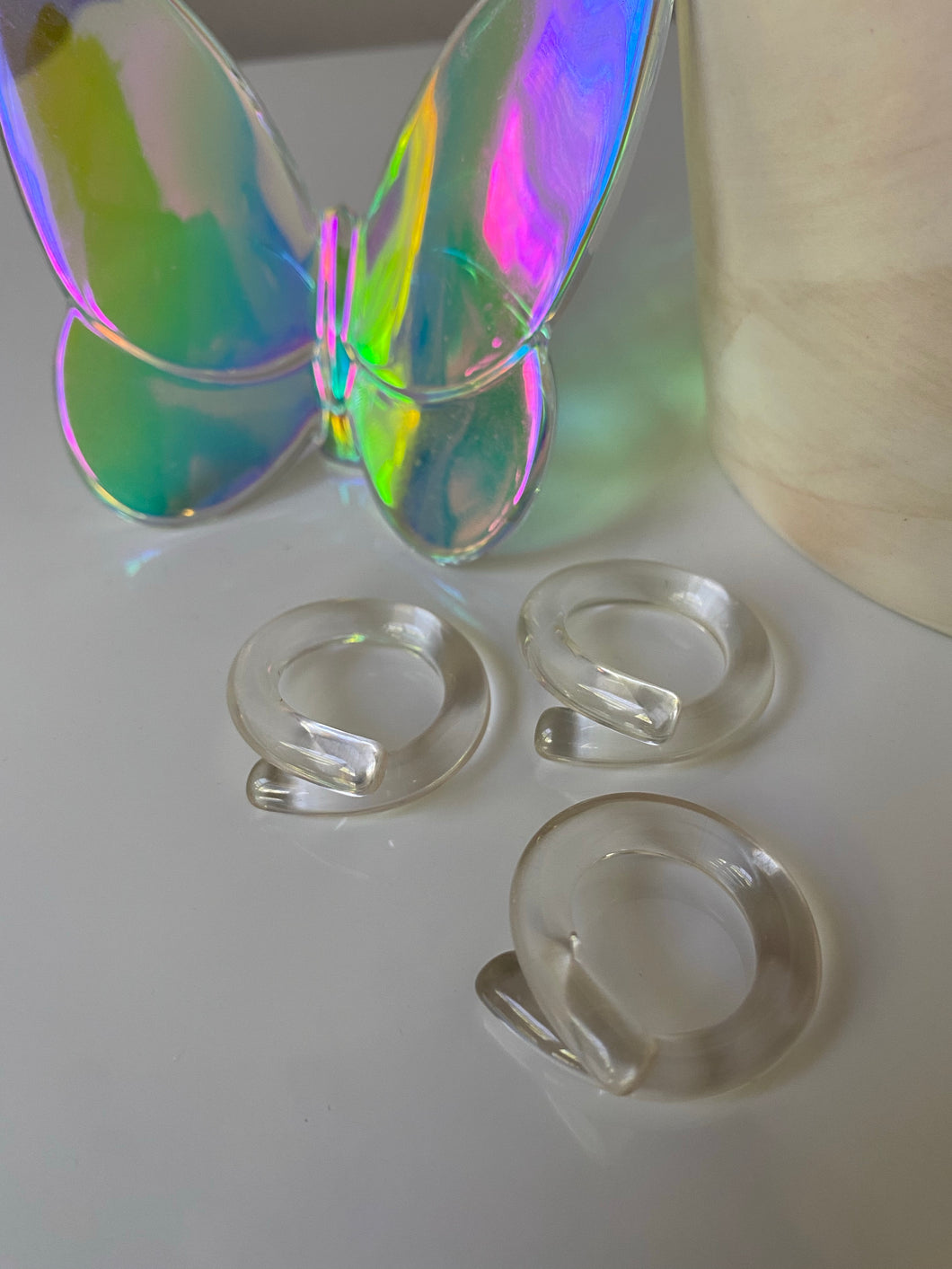 Clear Swirl Acrylic Ring