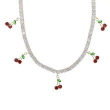 Load image into Gallery viewer, Cherry Tennis Necklace
