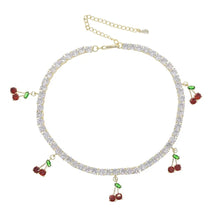 Load image into Gallery viewer, Cherry Tennis Necklace
