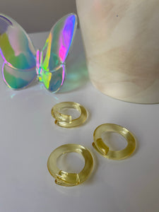 Yellow Swirl Acrylic Ring